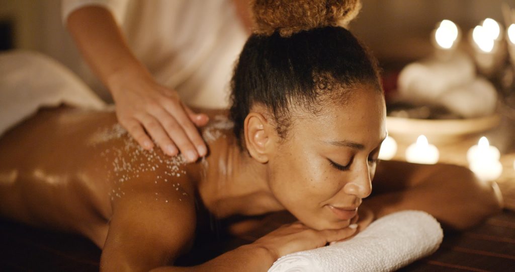 Woman Getting A Relaxing Massage In Salon